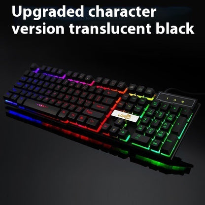 لوحة مفاتيح ألعاب صناعية متوهجة مع كابل USB
