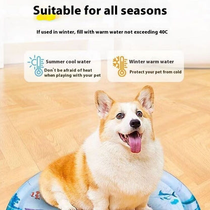 Summer Cooling Pet Water Bed Cushion Ice Pad Dog Sleeping Square Mat For Puppy Dogs Cats Pet Kennel Cool Cold - X2-Shopping