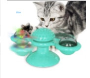 Cat Rotating Windmill Multi-Function Toys Itch Scratching Device Teeth Shining Toy - X2-Shopping