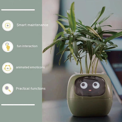 Smart Planter – Endloser Spaß – Über 49 ausdrucksstarke Ausdrücke – 7 intelligente Sensoren und KI-Chips machen das Pflanzenaufziehen einfach und unterhaltsam