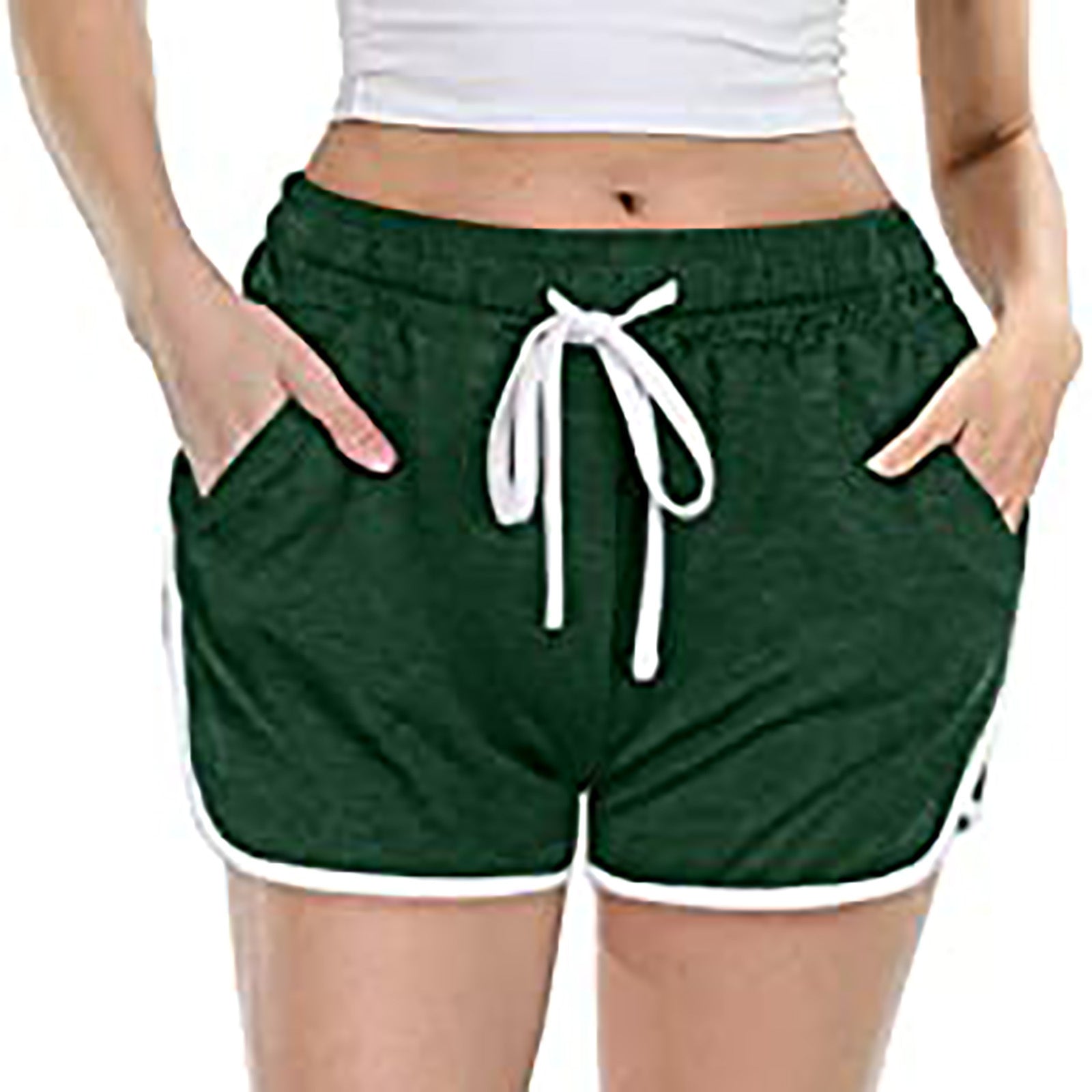 Women's Casual Solid Color Tether Shorts - X2-Shopping