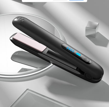 مكواة فرد الشعر اللاسلكية الصغيرة 2 في 1، بكرة USB 5000 مللي أمبير/ساعة، أقصى درجة حرارة 200 درجة، مكواة تجعيد لاسلكية محمولة، 4 مستويات للاستخدام الجاف والرطب