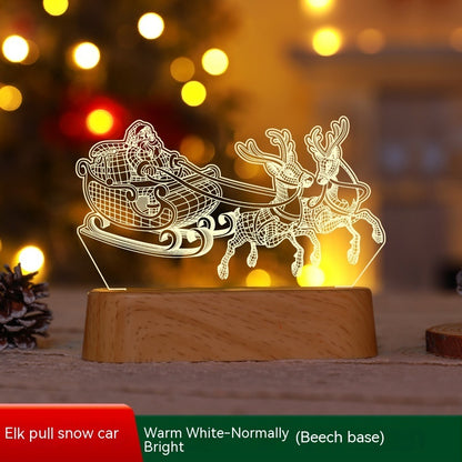 Weihnachtsdekoration 3D-Lampe Acryl LED-Nachtlichter Neujahr Valentinstag Weihnachten Kindergeschenk Weihnachtsschmuck