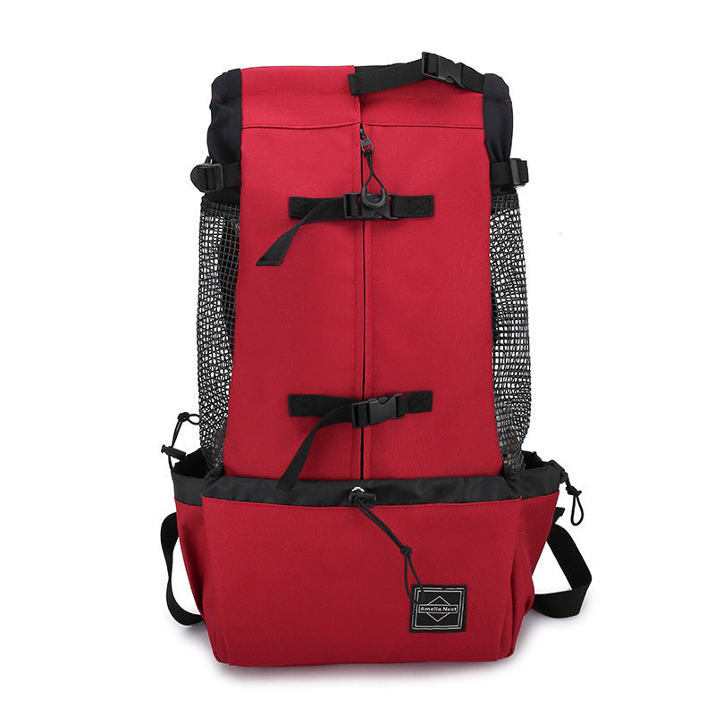 Pet Dog Carrier Bag Carrier For Dogs Backpack Out Double Shoulder Portable Travel Backpack Outdoor Dog Carrier Bag Travel - X2-Shopping
