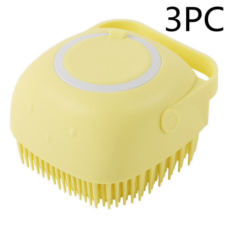 Silicone Dog Bath Massage Gloves Brush Pet Cat Bathroom Cleaning Tool Comb Brush For Dog Can Pour Shampoo Dog Grooming Supplies - X2-Shopping