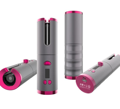 مكواة تجعيد الشعر متعددة الوظائف مع شحن لاسلكي USB