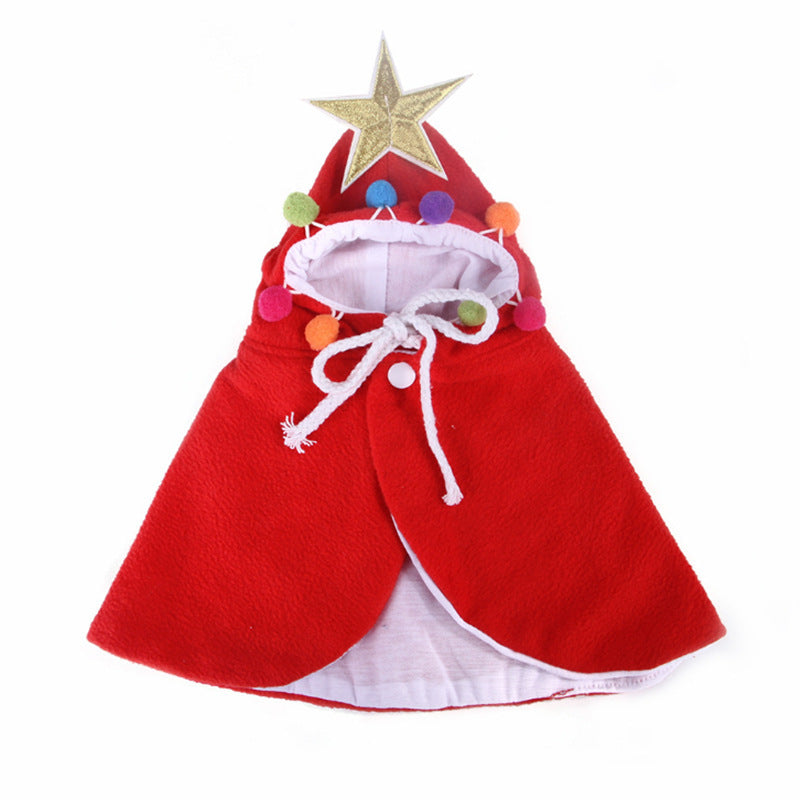 Cute Dog Cat Costume Christmas Cloak Halloween Disguise Cat - X2-Shopping