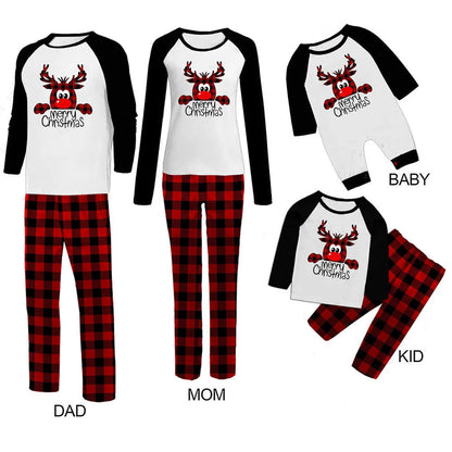 Family Christmas Pajamas Matching Sets Christmas Sleepwear Parent-Child Pjs Outfit For Christmas Holiday Xmas Party - X2-Shopping