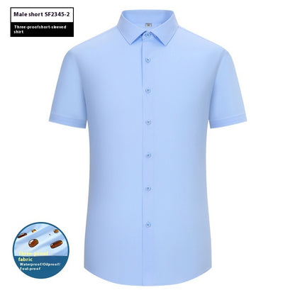Men's  Short Sleeves Are Waterproof, Oil Resistant And Stain Resistant
