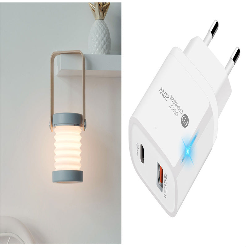مصباح LED ليلي قابل للطي مع خاصية اللمس وخاصية التعتيم للقراءة، مصباح محمول قابل لإعادة الشحن عبر USB للديكور المنزلي