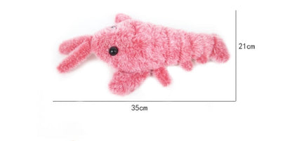 Pet Toys Electric Jumping Shrimp USB Charging Simulation Lobster Funny Cat Plush Pets Toy - X2-Shopping
