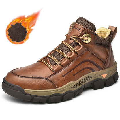 Lace-up Bull-toe Shoes Hiking Shoes Low-top Casual Work Shoes