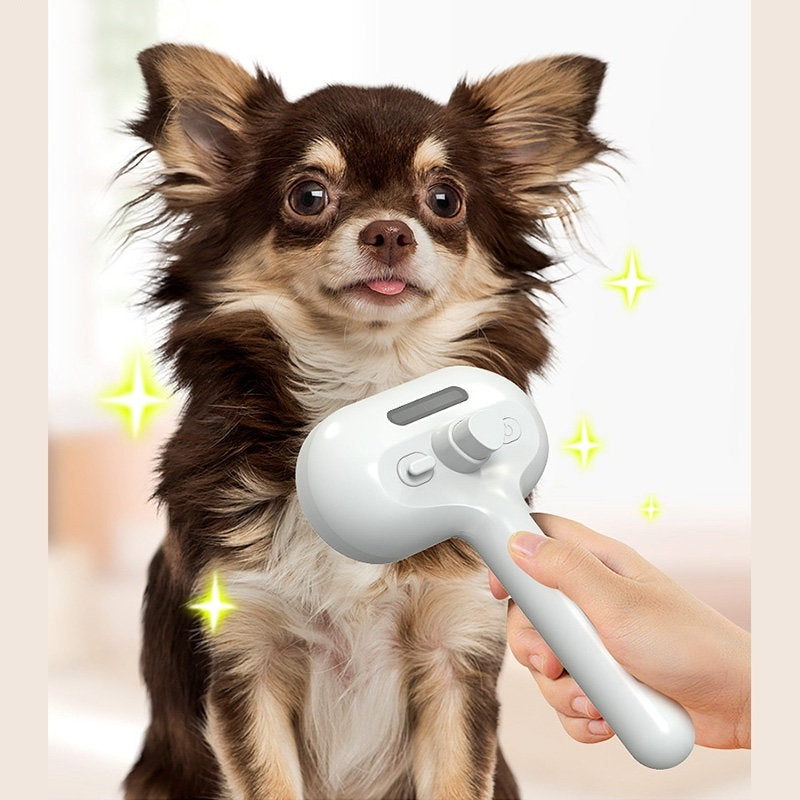 Pet Comb Self Cleaning Pets Hair Remover Brush For Dogs Grooming Tools Dematting Comb Built-in Mist Humidifier Pet Products - X2-Shopping