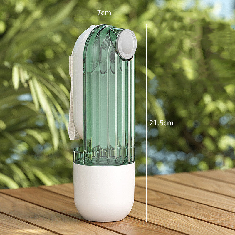 2 In 1 Pet Water Cup Segment Design Green Dog Walking Portable Drinking Cup Dog Feeding Supplies Pet Supplies Dog Walking Water Feeder Pets Products - X2-Shopping