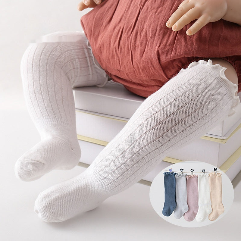 Children's Wooden Ear Over The Knee Mid-calf Length And Knee High Socks - X2-Shopping