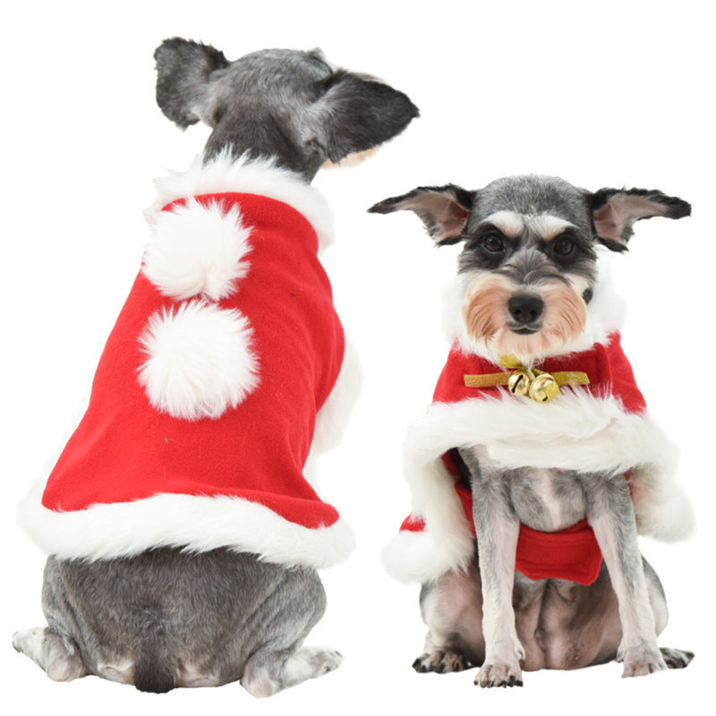 Cute Dog Cat Costume Christmas Cloak Halloween Disguise Cat - X2-Shopping