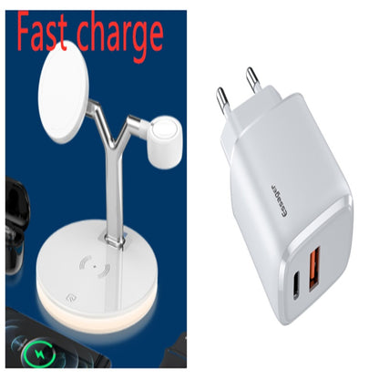 متوافق مع أجهزة Apple، شاحن لاسلكي مغناطيسي 3 في 1، محطة شحن سريع 15 وات لشواحن Magsafe
