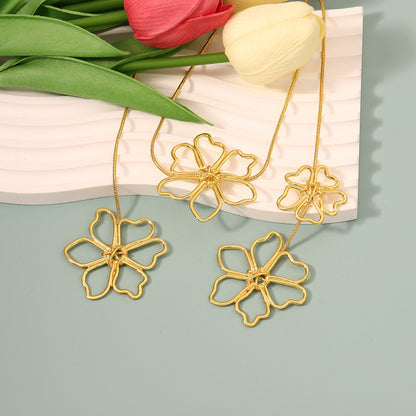 Retro Personalized Fashion Creative Alloy Flower Necklace