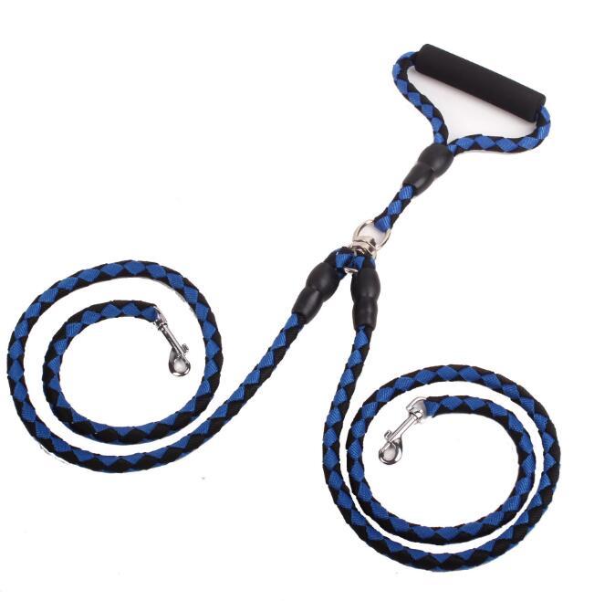 Double-Ended Traction Rope For Walking The Dog Hand-Double-Ended Traction Rope One Plus Two Leash Collar Pet Supplies Dog Collar - X2-Shopping