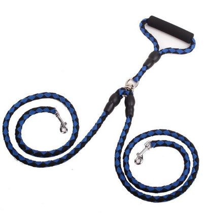Double-Ended Traction Rope For Walking The Dog Hand-Double-Ended Traction Rope One Plus Two Leash Collar Pet Supplies Dog Collar - X2-Shopping