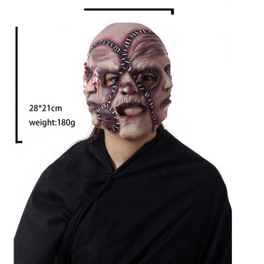 Halloween Three-sided Grimace Horror Mask Cosplay Mask Party Scary Mask Prop