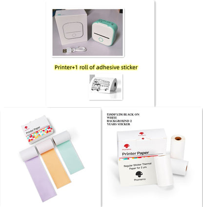 Tragbarer Mini-Thermo-Etikettendrucker für zu Hause, Fotodrucker, Drucker für falsche Fragen, Bluetooth-kompatibel, Mini-Etikettendrucker, Preisschild