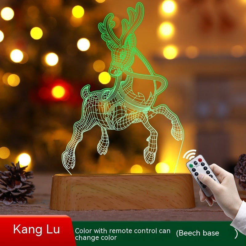 Weihnachtsdekoration 3D-Lampe Acryl LED-Nachtlichter Neujahr Valentinstag Weihnachten Kindergeschenk Weihnachtsschmuck