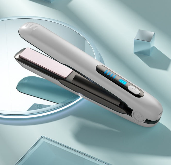 مكواة فرد الشعر اللاسلكية الصغيرة 2 في 1، بكرة USB 5000 مللي أمبير/ساعة، أقصى درجة حرارة 200 درجة، مكواة تجعيد لاسلكية محمولة، 4 مستويات للاستخدام الجاف والرطب