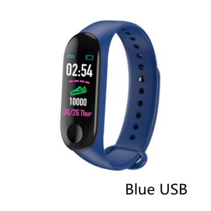 Kompatibel mit Smart-Armband, Herzfrequenz- und Blutdruckmessgerät, Schrittinformationen, Push-Smart-Erinnerung, Farbarmband