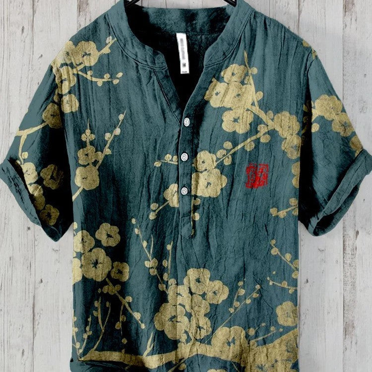 Button Up Collar Short Sleeved Women