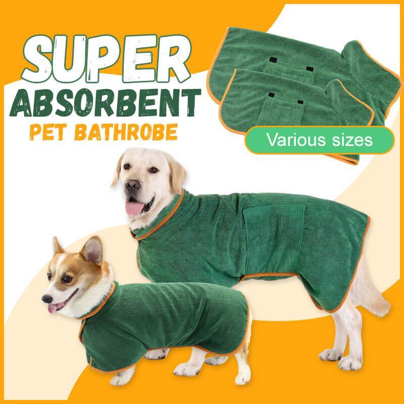 Absorbent Pet Bathrobe With Waist-wrapped Microfiber - X2-Shopping