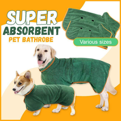 Absorbent Pet Bathrobe With Waist-wrapped Microfiber - X2-Shopping