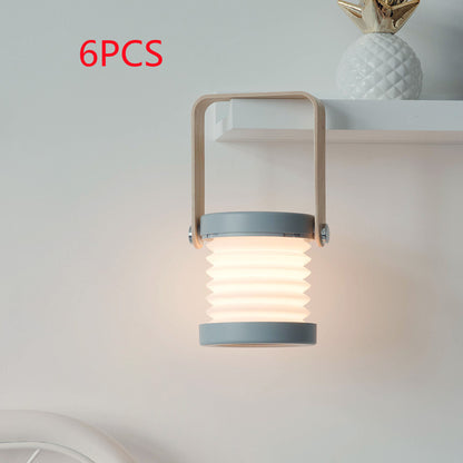 مصباح LED ليلي قابل للطي مع خاصية اللمس وخاصية التعتيم للقراءة، مصباح محمول قابل لإعادة الشحن عبر USB للديكور المنزلي