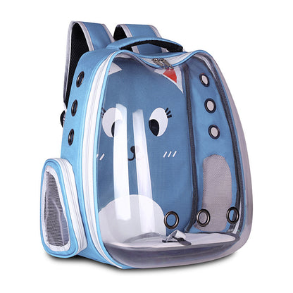 Pet Supplies Pet Backpack Convenient Pet Space Bag Breathable Shoulder Cat Bag Dog Bag - X2-Shopping