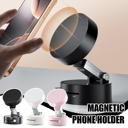 Faltbarer magnetischer Vakuum-Autotelefonhalter, faltbarer Saugnapf mit Saugnapf, Freisprech-Navigation für Smartphones