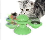 Cat Rotating Windmill Multi-Function Toys Itch Scratching Device Teeth Shining Toy - X2-Shopping