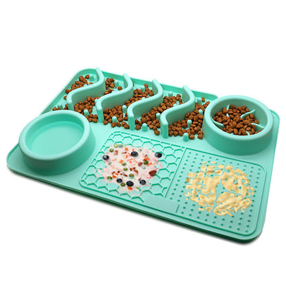 Dog Silicone Licking Pad Pet Licking Mat Silicone Smelling Mat Multifunctional Food Bowl Pets Supplies - X2-Shopping