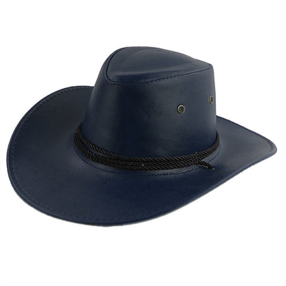 Cowboy Hat Men's Double-sided Suede Sun Hat With Wide Brim