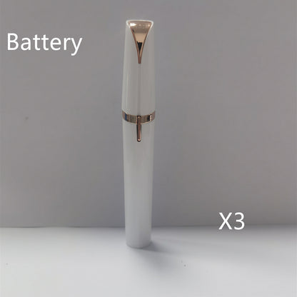 Mini Elektrischer Augenbrauentrimmer Lippenstift Augenbrauen Stift Haarentferner Schmerzloser Rasierer Epilierer mit LED-Licht