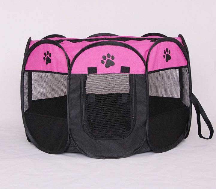Fast folding octagonal pet fence, 600D Oxford cloth, waterproof and catching cat, dog cage, pet cage - X2-Shopping