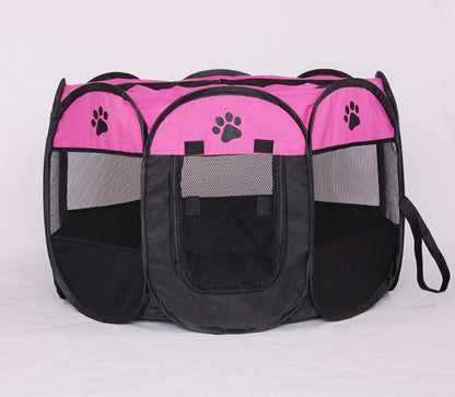 Fast folding octagonal pet fence, 600D Oxford cloth, waterproof and catching cat, dog cage, pet cage - X2-Shopping