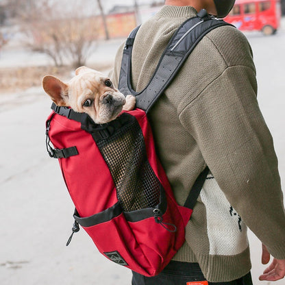 Pet Dog Carrier Bag Carrier For Dogs Backpack Out Double Shoulder Portable Travel Backpack Outdoor Dog Carrier Bag Travel - X2-Shopping