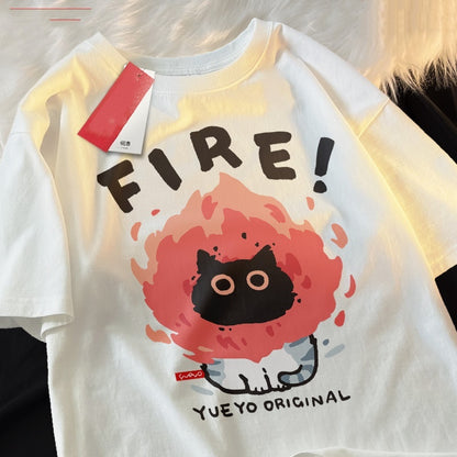 Transformation Lion Short-sleeved T-shirt Men's Summer Casual Pure Cotton