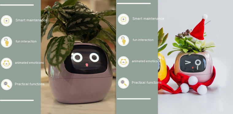 Smart Planter – Endloser Spaß – Über 49 ausdrucksstarke Ausdrücke – 7 intelligente Sensoren und KI-Chips machen das Pflanzenaufziehen einfach und unterhaltsam