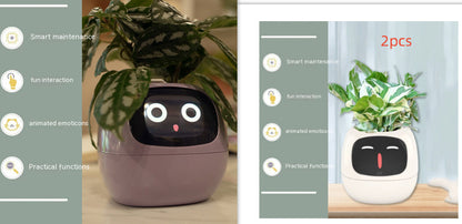 Smart Planter – Endloser Spaß – Über 49 ausdrucksstarke Ausdrücke – 7 intelligente Sensoren und KI-Chips machen das Pflanzenaufziehen einfach und unterhaltsam