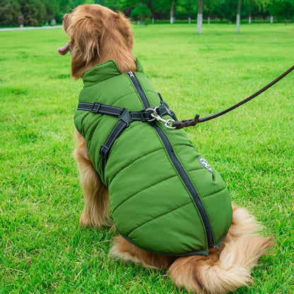 Dog Clothes Chest Back Integrated Cotton Vest Pet Cotton Clothes Winter Clothes - X2-Shopping