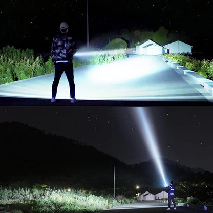 Starke Taschenlampe Fokussierung Led Licht Wiederaufladbare Super Helle LED Outdoor Xenon Lampe