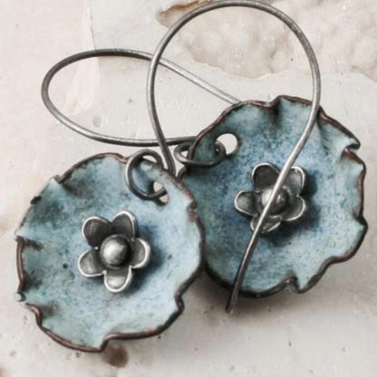 Künstlerische Retro Blume Lange Ohrringe frauen Mode