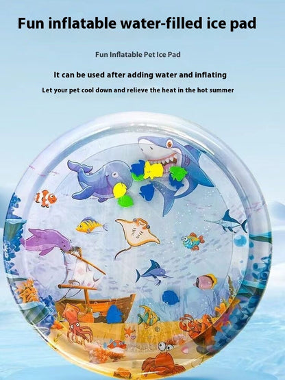 Summer Cooling Pet Water Bed Cushion Ice Pad Dog Sleeping Square Mat For Puppy Dogs Cats Pet Kennel Cool Cold - X2-Shopping