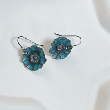 Künstlerische Retro Blume Lange Ohrringe frauen Mode